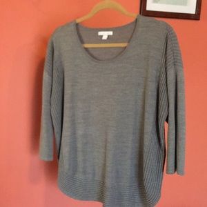 New York & Co Grey Large 3/4 sleeve sweater